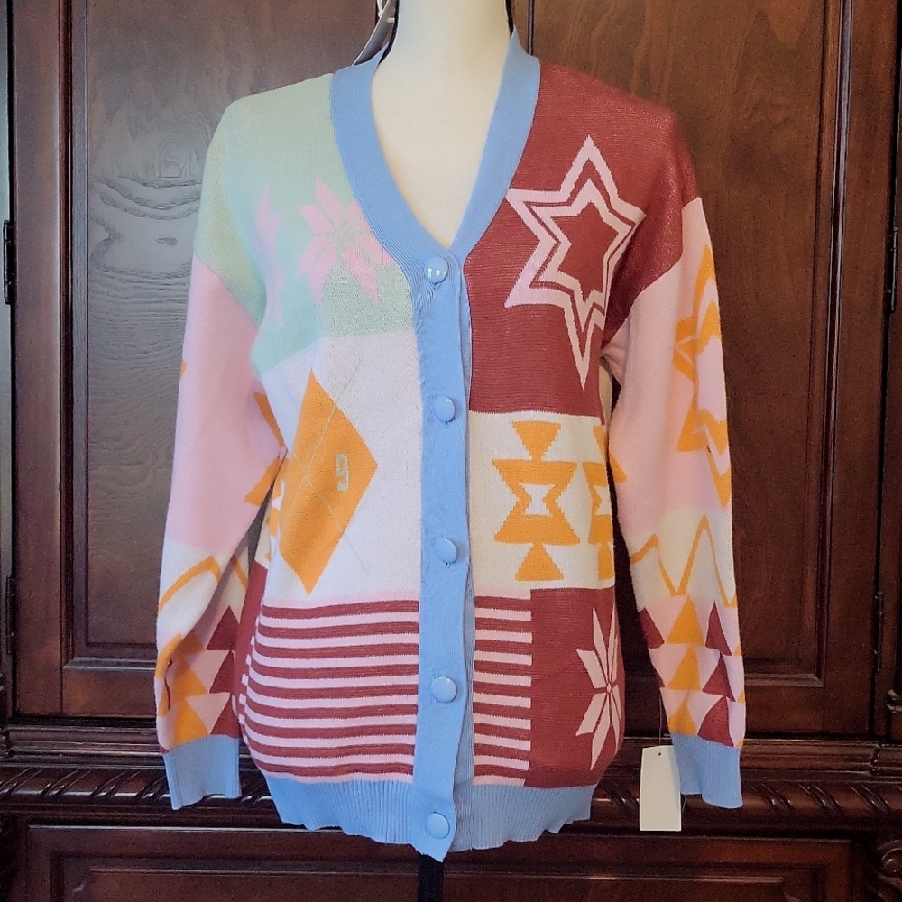 Denim Bay button-down cardigan